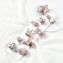 Load image into Gallery viewer, Raindo 18 Pcs/Box Children Cute Hair Accessories Set Baby Fabric Bow Flower Hairpins Barrettes Hair clips Girls Headdress Gift