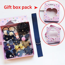 Load image into Gallery viewer, Raindo 18 Pcs/Box Children Cute Hair Accessories Set Baby Fabric Bow Flower Hairpins Barrettes Hair clips Girls Headdress Gift
