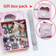 Load image into Gallery viewer, Raindo 18 Pcs/Box Children Cute Hair Accessories Set Baby Fabric Bow Flower Hairpins Barrettes Hair clips Girls Headdress Gift
