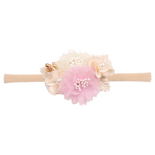 Load image into Gallery viewer, IBOWS Hair Accessories Lovely Baby Headband Fake Flower Nylon Hair Bands For Kids Artificial Floral Elastic Head Bands Headwear