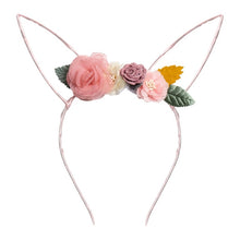 Load image into Gallery viewer, IBOWS Hair Accessories Lovely Baby Headband Fake Flower Nylon Hair Bands For Kids Artificial Floral Elastic Head Bands Headwear