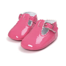 Load image into Gallery viewer, Newborn Baby Girls Shoes PU leather Buckle First Walkers Red Black Pink White Blue