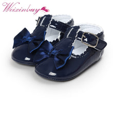 Load image into Gallery viewer, Newborn Baby Girls Shoes PU leather Buckle First Walkers Red Black Pink White Blue