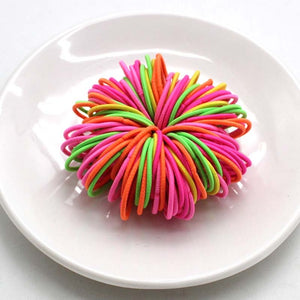 3CM Girl Hair Accessories - Rubber bands Scrunchy Elastic Hair Bands 100pc/Lot