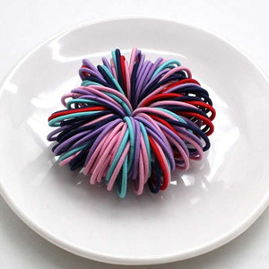 3CM Girl Hair Accessories - Rubber bands Scrunchy Elastic Hair Bands 100pc/Lot
