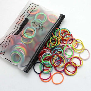 3CM Girl Hair Accessories - Rubber bands Scrunchy Elastic Hair Bands 100pc/Lot