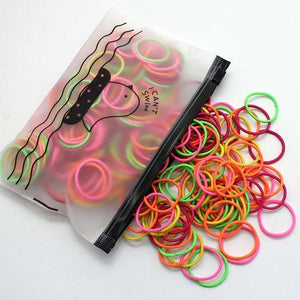 3CM Girl Hair Accessories - Rubber bands Scrunchy Elastic Hair Bands 100pc/Lot