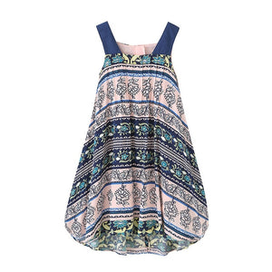 Girls Summer Dress Bohemian Style Printing Beach Dress Baby Girls Princess Dress Kids Dresses For Girls Children Summer Clothes