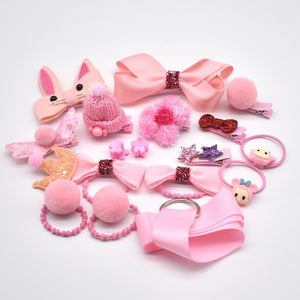 New Kids Hair Accessories - Hairpins Barrettes - Bow Flower Headwear 18pcs/Lot