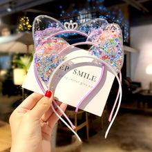 Load image into Gallery viewer, Cute Cat Ears Headband Baby Girls Hairbands Korean Children Princess Kids Hair Accessories Scrunchie Christmas Gift
