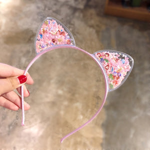 Cute Cat Ears Headband Baby Girls Hairbands Korean Children Princess Kids Hair Accessories Scrunchie Christmas Gift