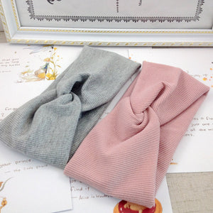 Spring Summer Solid Color Baby Headband Girls Twisted Knotted Soft Elastic Baby Girl Headbands Hair Accessories Haarband