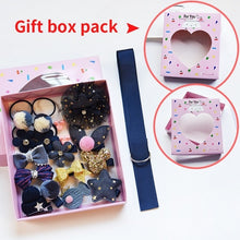Load image into Gallery viewer, Raindo 18 Pcs/Box Children Cute Hair Accessories Set Baby Fabric Bow Flower Hairpins Barrettes Hair clips Girls Headdress Gift
