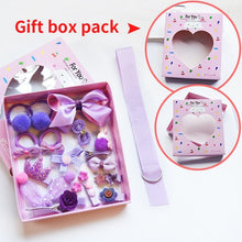 Load image into Gallery viewer, Raindo 18 Pcs/Box Children Cute Hair Accessories Set Baby Fabric Bow Flower Hairpins Barrettes Hair clips Girls Headdress Gift
