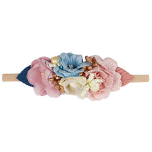 Load image into Gallery viewer, IBOWS Hair Accessories Lovely Baby Headband Fake Flower Nylon Hair Bands For Kids Artificial Floral Elastic Head Bands Headwear
