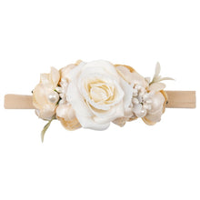Load image into Gallery viewer, IBOWS Hair Accessories Lovely Baby Headband Fake Flower Nylon Hair Bands For Kids Artificial Floral Elastic Head Bands Headwear
