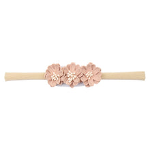 Load image into Gallery viewer, IBOWS Hair Accessories Lovely Baby Headband Fake Flower Nylon Hair Bands For Kids Artificial Floral Elastic Head Bands Headwear

