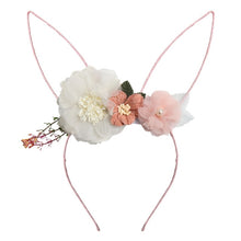 Load image into Gallery viewer, IBOWS Hair Accessories Lovely Baby Headband Fake Flower Nylon Hair Bands For Kids Artificial Floral Elastic Head Bands Headwear
