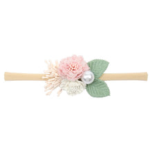 Load image into Gallery viewer, IBOWS Hair Accessories Lovely Baby Headband Fake Flower Nylon Hair Bands For Kids Artificial Floral Elastic Head Bands Headwear
