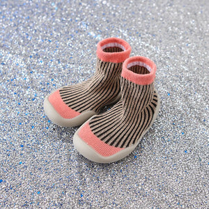 Unisex Baby Shoes First Shoes Baby Walkers Toddler First Walker Baby Girl Kids Soft Rubber Sole Baby Shoe Knit Booties Anti-slip