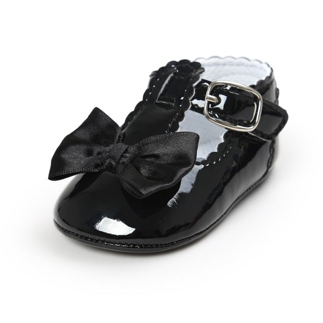 Newborn Baby Girls Shoes PU leather Buckle First Walkers Red Black Pink White Blue