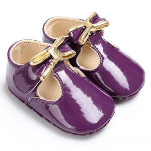 Newborn Baby Girls Shoes PU leather Buckle First Walkers Red Black Pink White Blue
